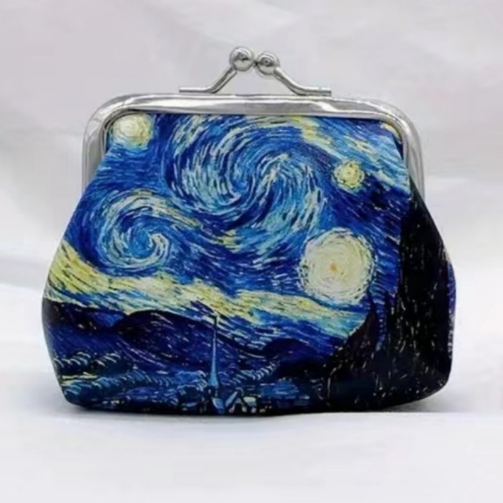 Van Gough Starry Night Print Coin Purse